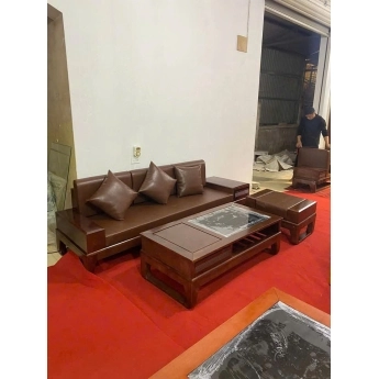 Bộ sofa gỗ nệm cao cấp - Mẫu 02