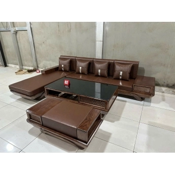 Bộ sofa gỗ nệm cao cấp - Mẫu 12