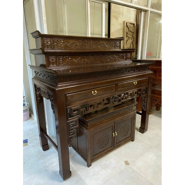 Mẫu bàn thờ gia tiên kiểu dáng đơn giản hiện đại - Mẫu 03