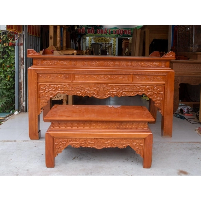 Mẫu bàn thờ gia tiên kiểu dáng đơn giản hiện đại - Mẫu 02