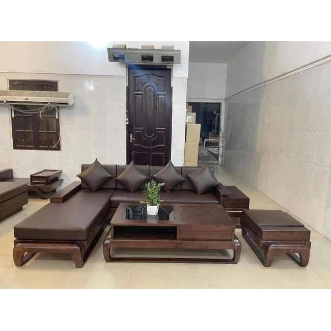Bộ sofa gỗ nệm cao cấp - Mẫu 14