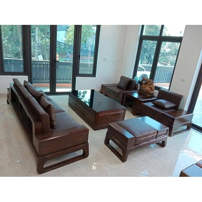 Bộ sofa gỗ nệm cao cấp - Mẫu 15